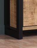 Garderobe Sitzbank Loom in Mango und schwarz Garderobenbank 73 cm