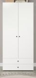 Kleiderschrank Purio in wei� Dreht�renschrank 2-t�rig 81 x 176 cm