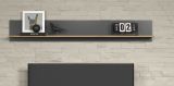 Wandboard Groove in grau und Evoke Eiche Wandregal 167 x 25 cm