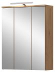Badezimmer Spiegelschrank Bailey in Artisan Eiche Badschrank 3-t�rig inkl. LED 60 cm