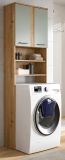 Waschmaschinenschrank Bailey in Salbei und Artisan Eiche Waschmaschinen �berbau 63 x 191 cm