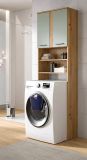 Waschmaschinenschrank Bailey in Salbei und Artisan Eiche Waschmaschinen �berbau 63 x 191 cm