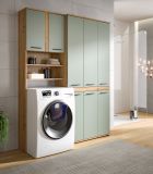Waschmaschinenschrank Bailey in Salbei und Artisan Eiche Waschmaschinen �berbau 63 x 191 cm