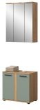 Badm�bel Set 2-teilig Bailey in Salbei und Artisan Eiche Badkombination 60 x 191 cm