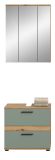 Badm�bel Set 2-teilig Bailey in Salbei und Artisan Eiche Badkombination 60 x 191 cm