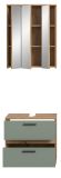 Badm�bel Set 2-teilig Bailey in Salbei und Artisan Eiche Badkombination 60 x 191 cm