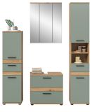 Badm�bel Set 4-teilig Bailey in Salbei und Artisan Eiche, Badkombination 164 x 191 cm