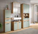 Badm�bel Set 4-teilig Bailey in Salbei und Artisan Eiche Badkombination 195 x 191 cm