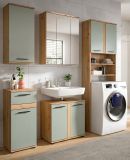 Badm�bel Set 5-teilig Bailey in Salbei und Artisan Eiche Badkombination 192 x 191 cm