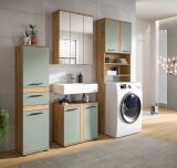 Badm�bel Set 4-teilig Bailey in Salbei und Artisan Eiche Badkombination 192 x 191 cm
