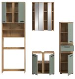 Badm�bel Set 4-teilig Bailey in Salbei und Artisan Eiche Badkombination 192 x 191 cm
