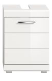 Waschbeckenunterschrank Shawn in wei� Hochglanz Badezimmer Unterschrank 40 cm