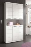 Badezimmer Hochschrank Shawn in wei� Hochglanz Badschrank 90 x 191 cm