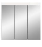 Badezimmer Spiegelschrank Shawn in wei� Hochglanz Badschrank 3-t�rig 80 x 79 cm