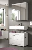 Badm�bel Set 2-teilig Shawn in wei� Hochglanz Badkombination 80 x 191 cm