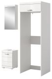 Badm�bel Set 3-teilig Shawn in wei� Hochglanz Badkombination 121 x 200 cm