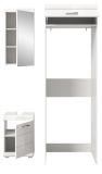 Badm�bel Set 3-teilig Shawn in wei� Hochglanz Badkombination 121 x 200 cm