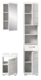 Badm�bel Set 3-teilig Shawn in wei� Hochglanz Badkombination 92 x 200 cm