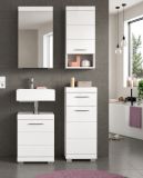 Badm�bel Set 4-teilig Shawn in wei� Hochglanz Badkombination 92 x 191 cm