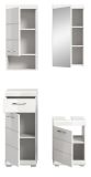 Badm�bel Set 4-teilig Shawn in wei� Hochglanz Badkombination 92 x 191 cm