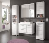 Badm�bel Set 6-teilig Shawn in wei� Hochglanz Badkombination mit Waschbecken 184 x 191 cm