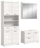 Badm�bel Set 3-teilig Shawn in wei� Hochglanz Badkombination 169 x 191 cm