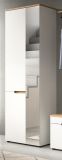 Garderobenschrank Cooper in wei� und Artisan Eiche 65 x 190 cm variable Inneneinteilung, Soft-Close