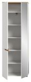 Garderobenschrank Cooper in wei� und Artisan Eiche 65 x 190 cm variable Inneneinteilung, Soft-Close