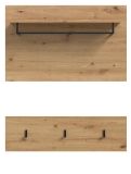 Garderobenpaneel Cooper in Artisan Eiche Set 2-teilig 80 cm