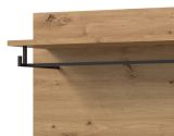 Garderobe Set 4-teilig Cooper in wei� und Artisan Eiche 160 cm, Soft-Close