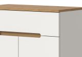 Garderobe Set 7-teilig Cooper in wei� und Artisan Eiche, Komplett-Set mit Sitzkissen und Soft-Close