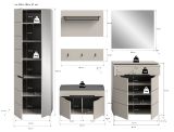 Garderobe Set 7-teilig Cooper in Kaschmir, Komplett-Set mit Sitzkissen und Soft-Close
