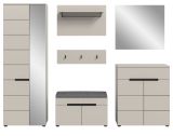 Garderobe Set 7-teilig Cooper in Kaschmir, Komplett-Set mit Sitzkissen und Soft-Close