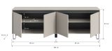 TV-Lowboard Delio in Kaschmir TV Unterschrank 184 cm, mit Soft-Close und Komforth�he
