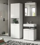 Badezimmer Spiegelschrank Gusto in wei� matt Badschrank 3-t�rig 60 x 70 cm