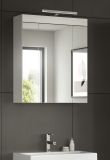 Badezimmer Spiegelschrank Gusto in wei� matt Badschrank 3-t�rig inkl. LED 60 x 70 cm
