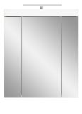 Badezimmer Spiegelschrank Gusto in wei� matt Badschrank 3-t�rig inkl. LED 60 x 70 cm