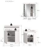 Badm�bel Set 3-teilig Gusto in wei� matt Badkombination 150 x 194 cm