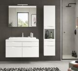 Badm�bel Set 4-teilig Gusto in wei� matt Badkombination mit Waschbecken 153 x 194 cm