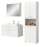 Badm�bel Set 4-teilig Gusto in wei� matt Badkombination mit Waschbecken 175 x 194 cm