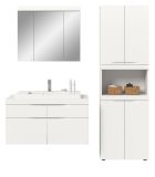Badm�bel Set 4-teilig Gusto in wei� matt Badkombination mit Waschbecken 175 x 194 cm