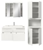 Badm�bel Set 4-teilig Gusto in wei� matt Badkombination mit Waschbecken 175 x 194 cm