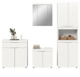 Badm�bel Set 4-teilig Gusto in wei� matt Badkombination 210 x 194 cm