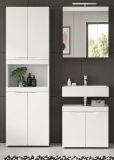 Badm�bel Set 4-teilig Gusto in wei� matt Badkombination inkl. LED 135 x 194 cm