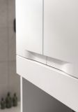 Badm�bel Set 4-teilig Gusto in wei� matt Badkombination inkl. LED 135 x 194 cm