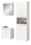 Badm�bel Set 4-teilig Gusto in wei� matt Badkombination inkl. LED 135 x 194 cm
