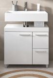 Waschbeckenunterschrank Adam in Wei� 65 x 63 cm mit 2 Vollauszug-Schubladen