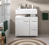 Waschbeckenunterschrank Adam in Wei� 65 x 63 cm mit 2 Vollauszug-Schubladen