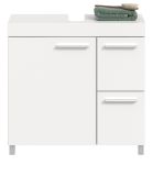 Waschbeckenunterschrank Adam in Wei� 65 x 63 cm mit 2 Vollauszug-Schubladen