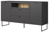 Sideboard Nuvola in grau und Eiche Evoke, Wohn- und Esszimmer Kommode 152 x 84 cm